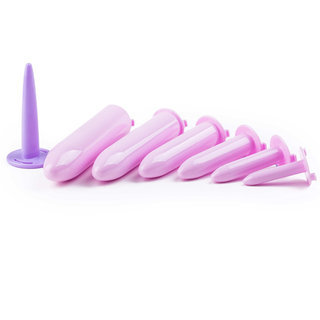 6 tailles volutives de dilatateurs vaginaux VELVI avec poigne clipsable
