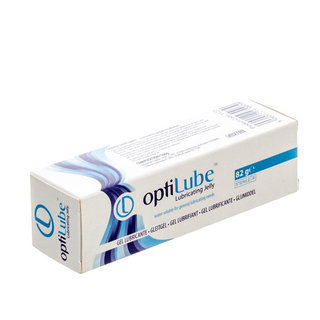 Packaging du tube de gel OptiLube : gel intime strile  base d'eau