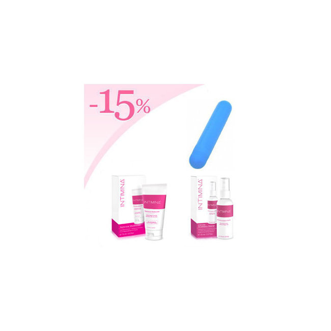 Dilatateur vaginal silicone + Hydratant féminin Intimina + Nettoyant Intimina