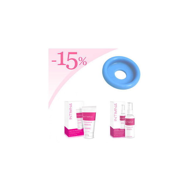 Pessaire bol + Hydratant lubrifant féminin Intimina + Nettoyant Intimina