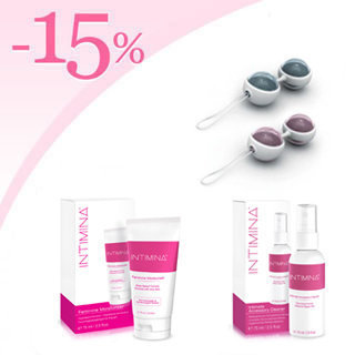 Boules de Geisha Lelo Luna Balls avec 15% de remise sur l'hydratant lubrifiant et le nettoyant Intimina