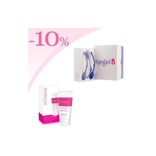 Cônes Kegel 8 avec lubrifiant intime et nettoyant intime