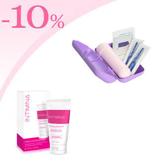 Achetez votre pack de 4 dilatateurs vaginaux et profitez d'une remise de 10% sur le lubrifiant hydratant Intimina