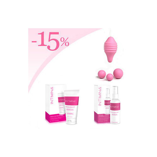Pelvix Concept + Hydratant lubrifiant féminin Intimina + Nettoyant Intimina