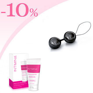 Mini boules de geisha Lelo Luna Balls noires avec 10 % de remise sur l'hydratant lubrifiant