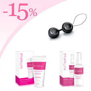 Boules de geisha Lelo Luna balls noires avec 15 % de remise sur l'hydratant lubrifiant et le nettoyant Intimina