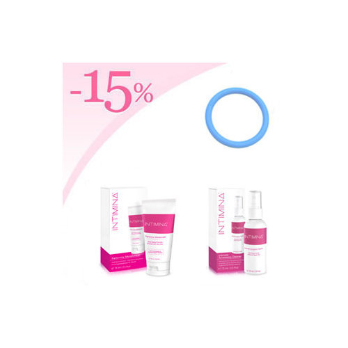 Pessaire anneau + hydratant féminin Intimina + nettoyant Intimina