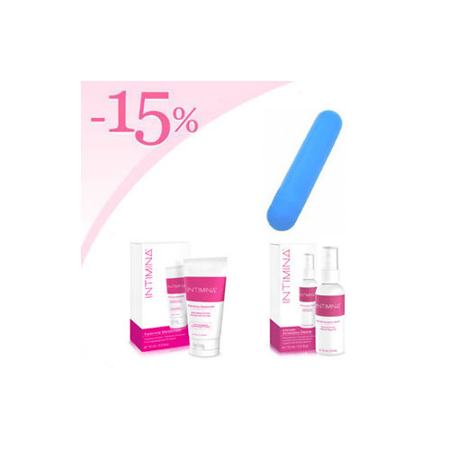 Dilatateur vaginal silicone + Hydratant féminin Intimina + Nettoyant Intimina