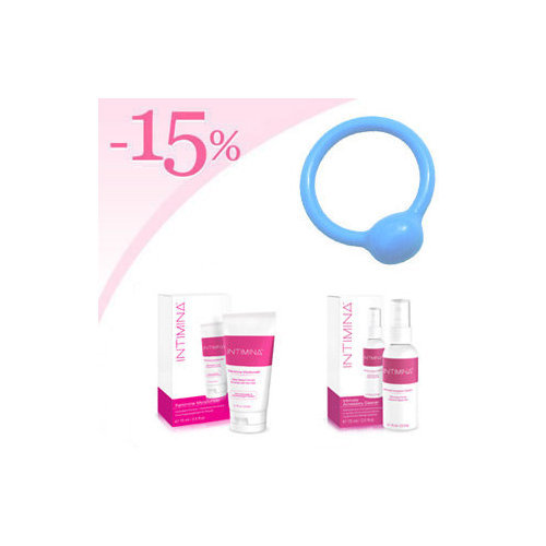 Pessaire anneau urétral + Hydratant lubrifiant féminin Intimina + Nettoyant Intimina