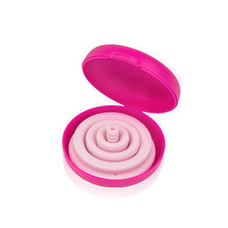 Boite de rangement de la coupe menstruelle replie