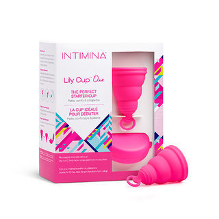 Coupe menstruelle Lily Cup One spécialement étudiée pour les femmes qui débutent avec une coupe menstruelle