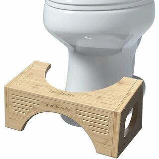 Tabouret WC Squatty Potty en bambou