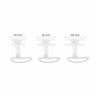 Les 3 tailles de pessaires Efemia : 30 mm, 35 mm et 40 mm