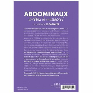 Dos du livre poche Abdominaux Arrêtez le massacre de Bernadette de Gasquet Dos du livre poche Abdominaux Arrêtez le massacre de Bernadette de Gasquet