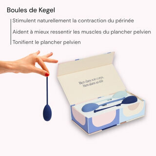 Les boules de Kegel de la marque fran�aise Puissante ont �t� con�ues pour renforcer son p�rin�e par �tapes, en douceur