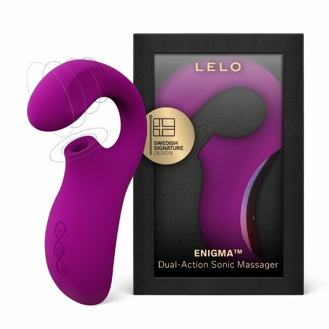Enigma le stimulateur intime à double action : clitoris avec la technologie premium d'ondes soniques et la vibration vaginale Enigma le stimulateur intime à double action : clitoris avec la technologie premium d'ondes soniques et la vibration vaginale