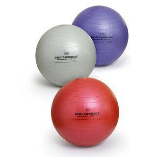 Swiss Ball, ballons de gymnastique au choix : Lilas : 45 cm, Rouge : 55 cm, Argent : 65 cm et Bleu : 75 cm