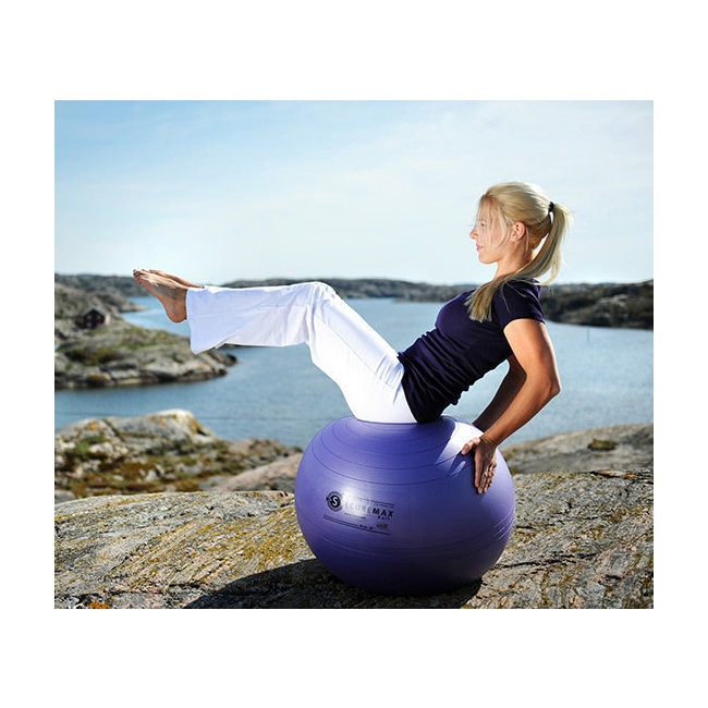 Swissball ballon de gymnastique. Utilisation en posture Pilates ou Gymnastique Périnéale