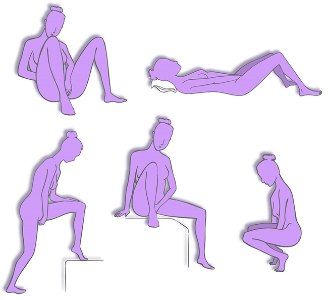 Postures pour utiliser les dilatateurs vaginaux