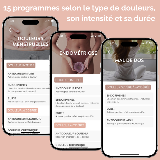 Appli Pinktens les 15 programmes pour la douleur intime