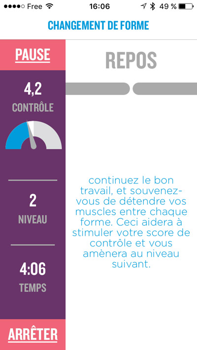 jeu en pause de l'application Kgoal