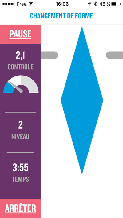 jeu des formes de l'application Kgoal