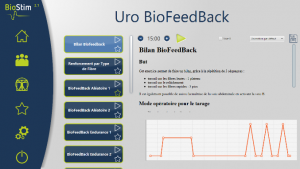 Logiciel BIOSTIM de jeux ludiques pour rééducation périnéale