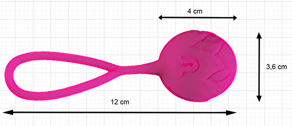 Les dimensions de la boule de Geisha Mia