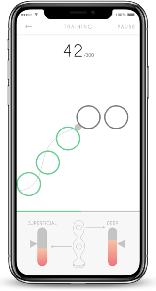 Exercice de l'application Périfit qui fonctionne avec sa sonde connectée