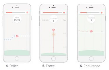 Les exercices pour le périnée via l'application de l'appareil ELVIE