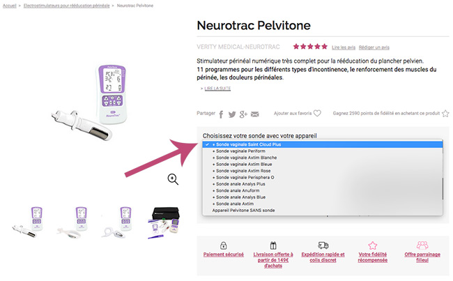 Choisir sa sonde avec son électrostimulateur périnéal