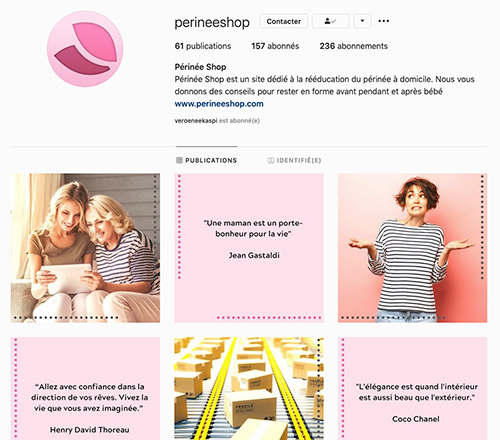 Compte Instagram PérinéeShop